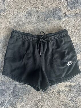 Nike Women's Black cotton Shorts with Drawstring